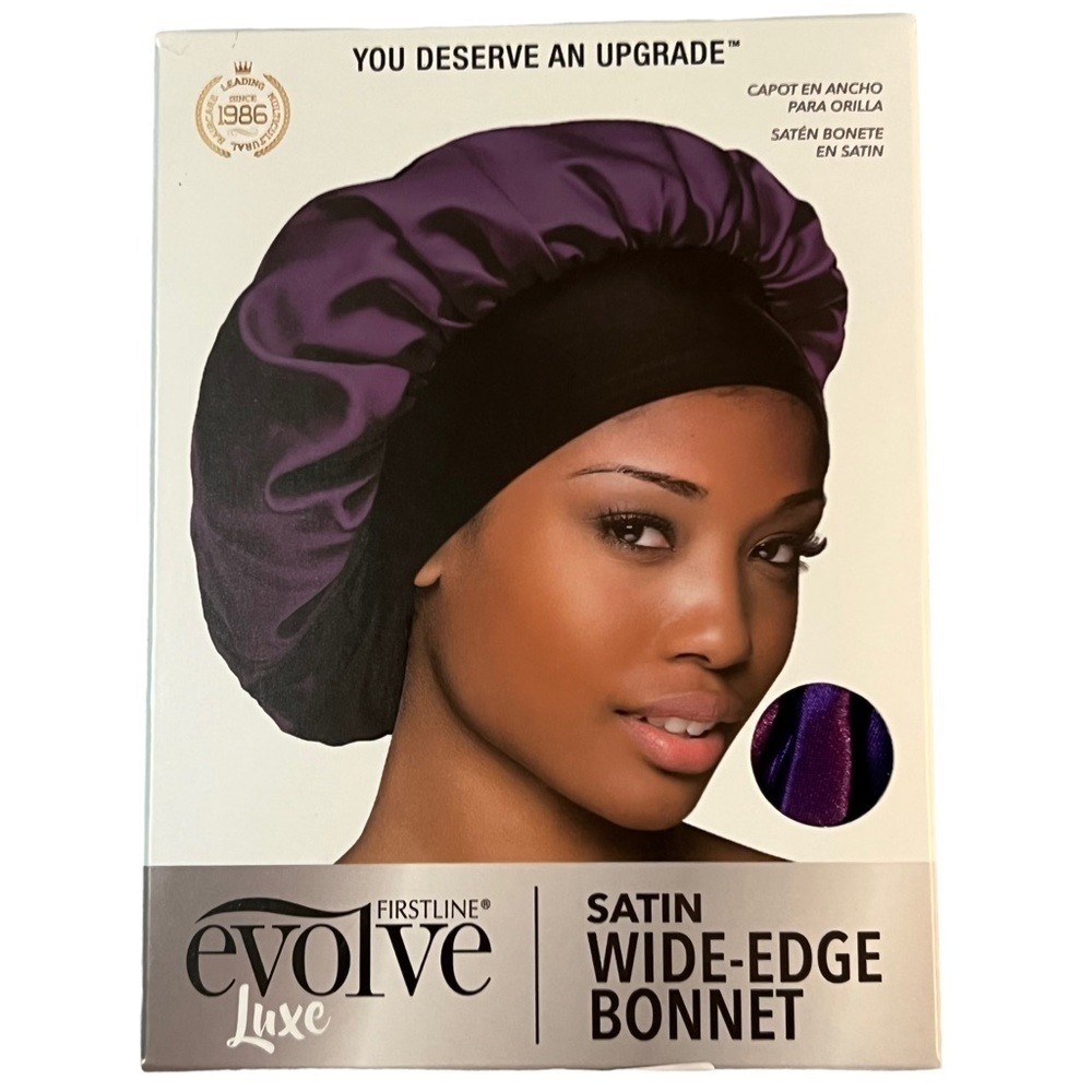 Evolve Satin Hair Bonnet Purple